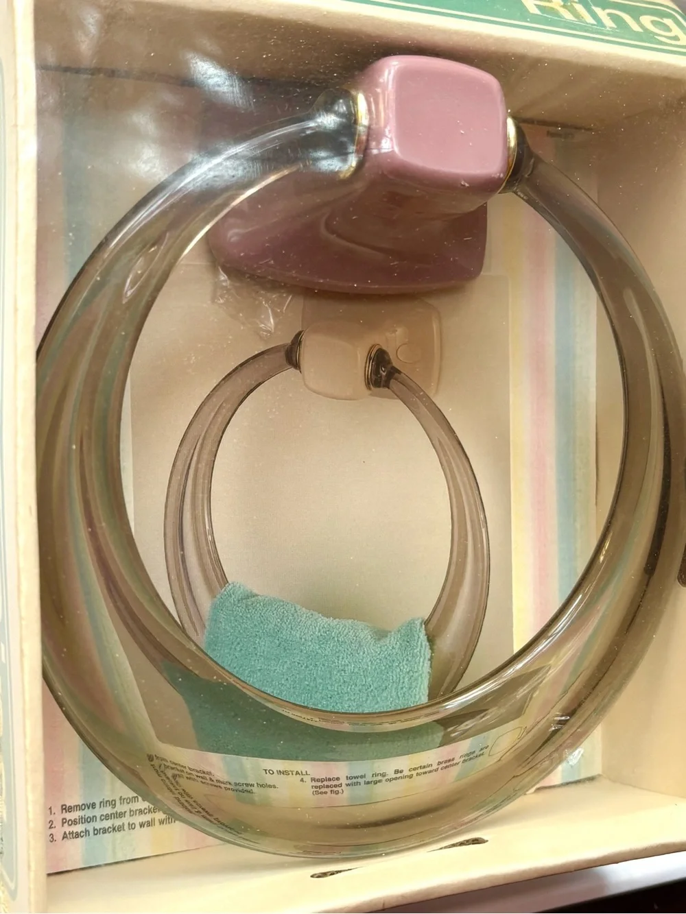 Vintage 80’s Towel Rings Londonware NOS Set of 2